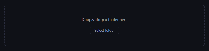 Drag and drop to register a folder